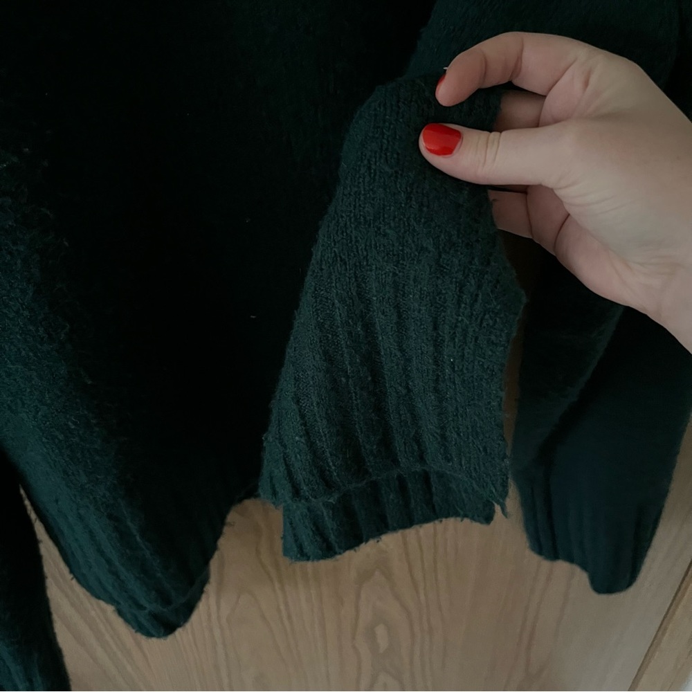 Teal Green Soft Mock Neck Sweater Dip - Picture 5 of 8